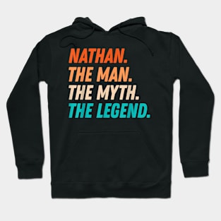 Nathan The Man The The Legend Father's Day Grandpa Hoodie